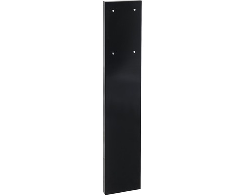 MEFA kolom 72, gepoedercoat staal, BxHxD 205/1100/47 mm, gitzwart RAL 9005