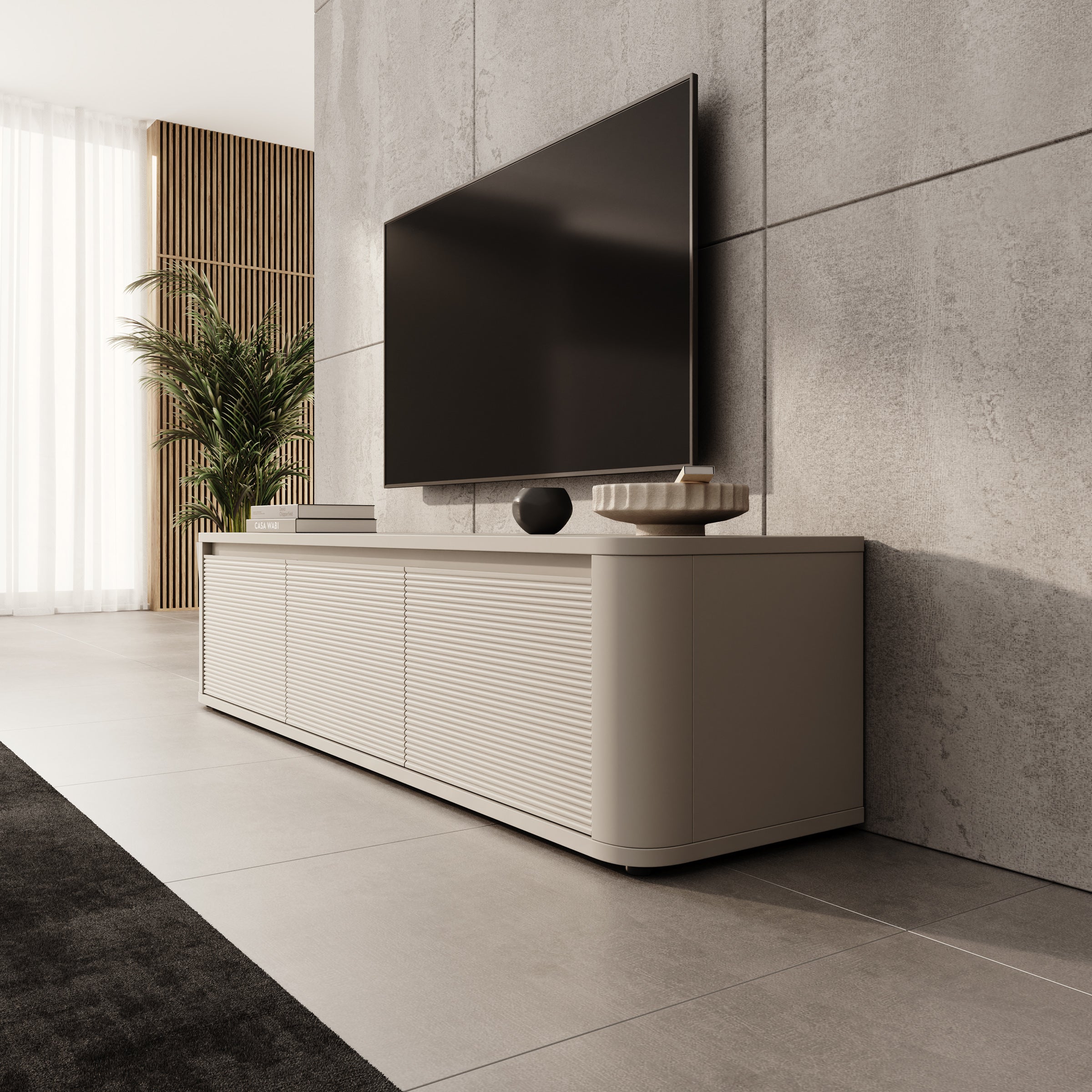 Bijou - TV-Meubel - Beige - 168x41x42 cm