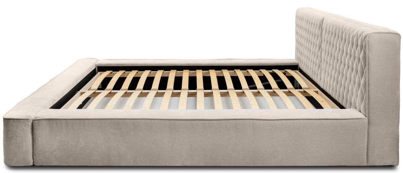 Trae Mobler Azurro 140 x 200 cm Gestoffeerd Bed Beige