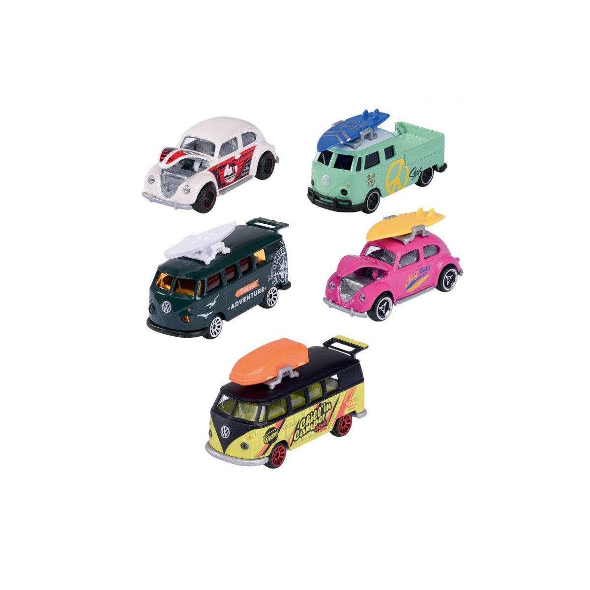 Coffret 5 voitures Volkswagen originals
