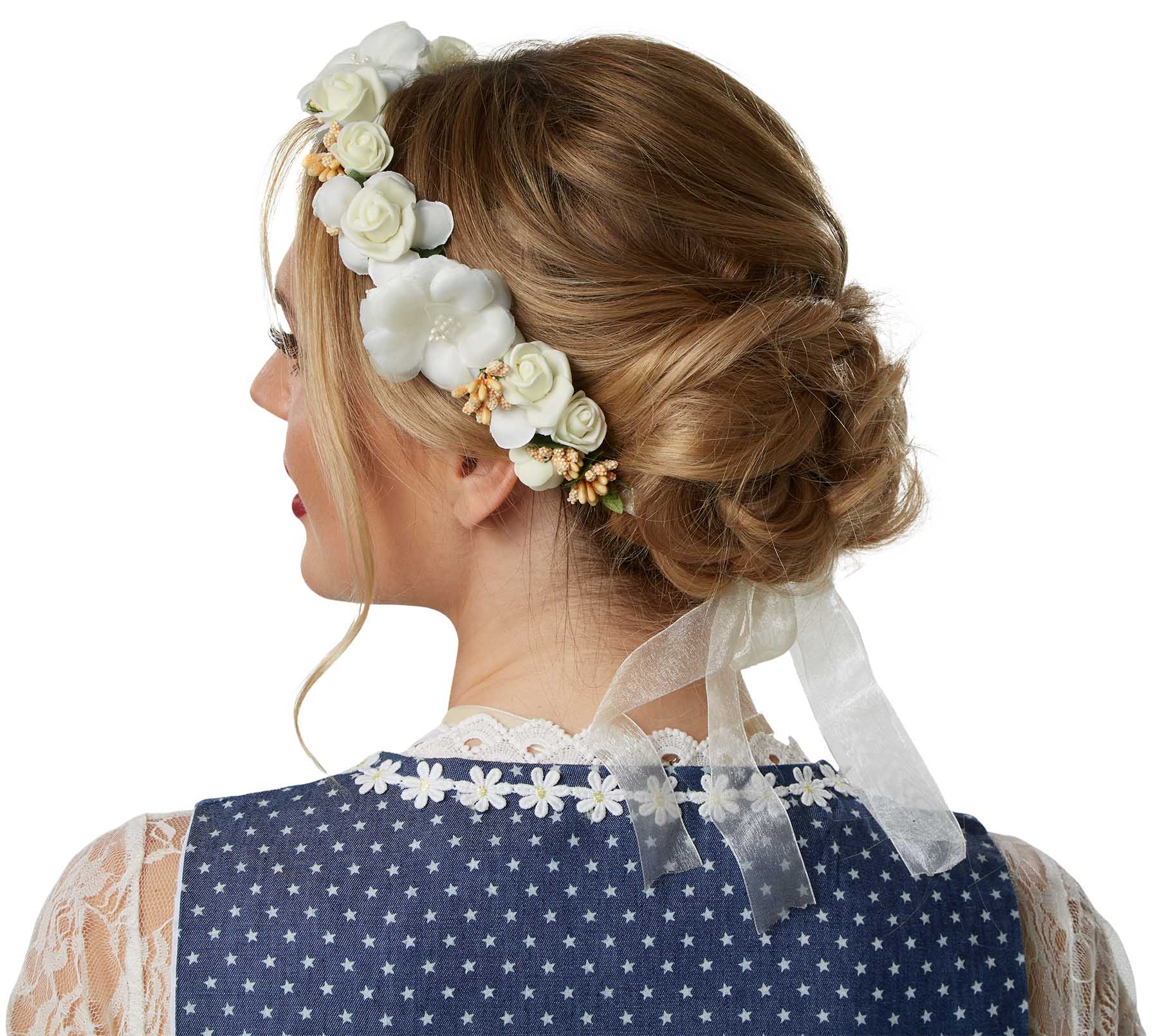 tectake® Blumenkranz und Armreif Hochzeit