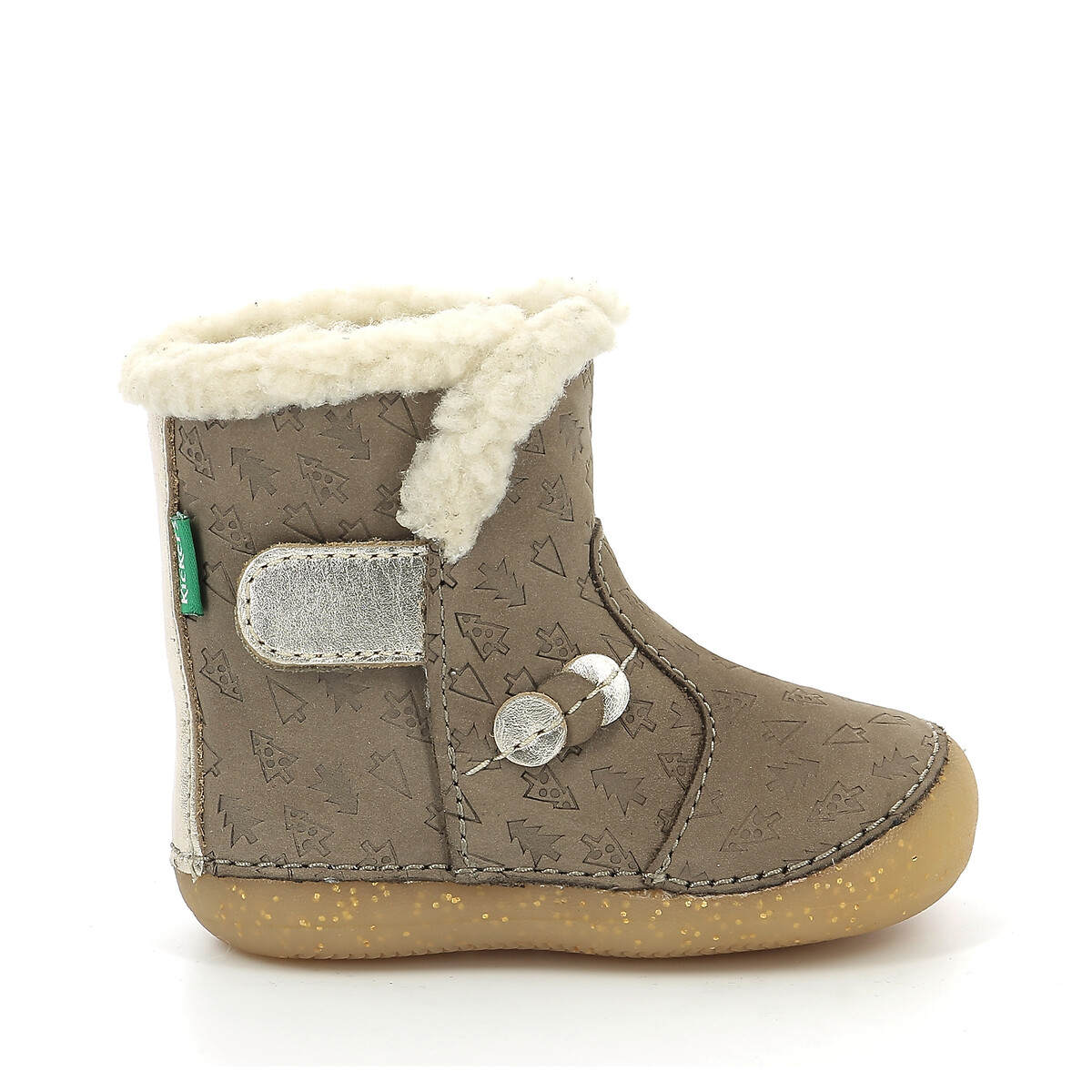 KICKERS<br>Botas de couro forradas So Windy, sola flexível
