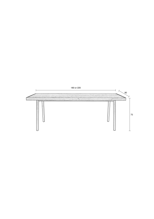 Zuiver Harvest eetkamertafel 180x90