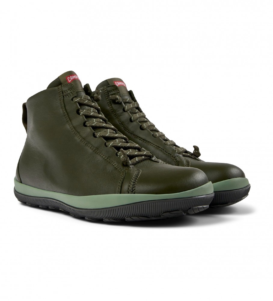 Botas de couro verde Camper Peu Pista GM