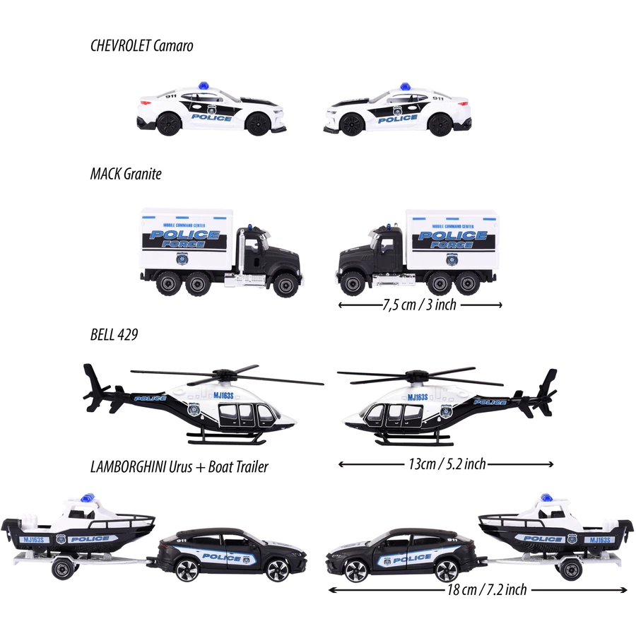 DICKIE Toys Police Force 4 Pieces Giftpack