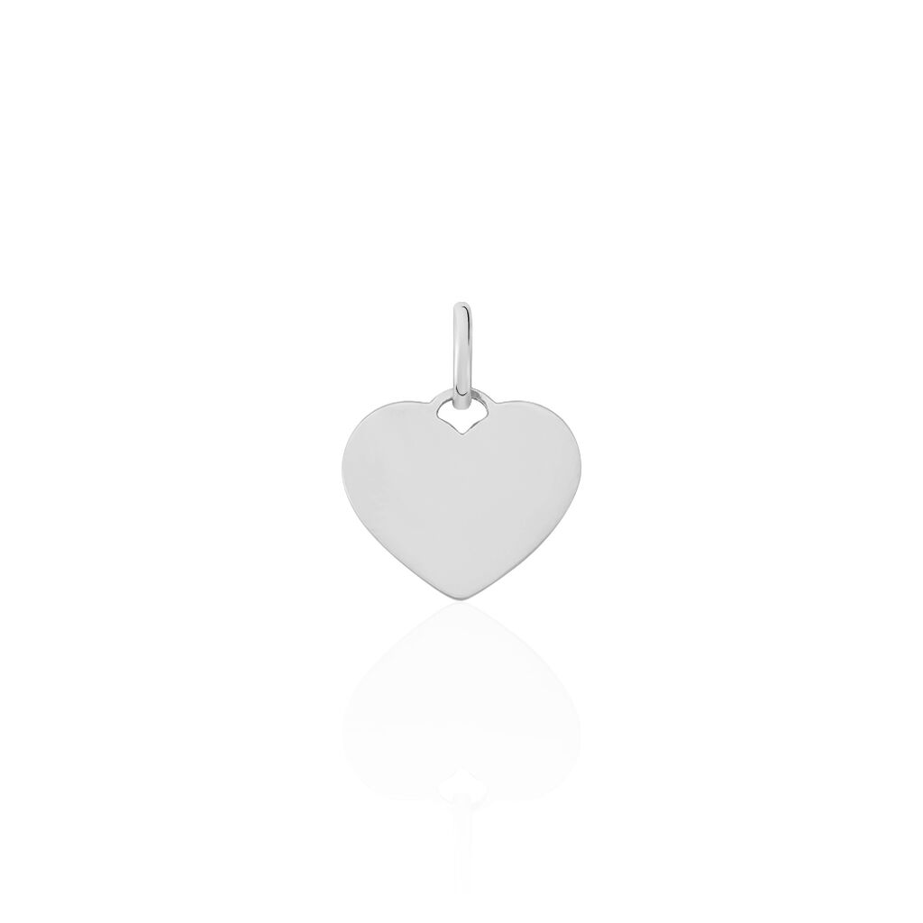Pendentif Ange Coeur Or Blanc