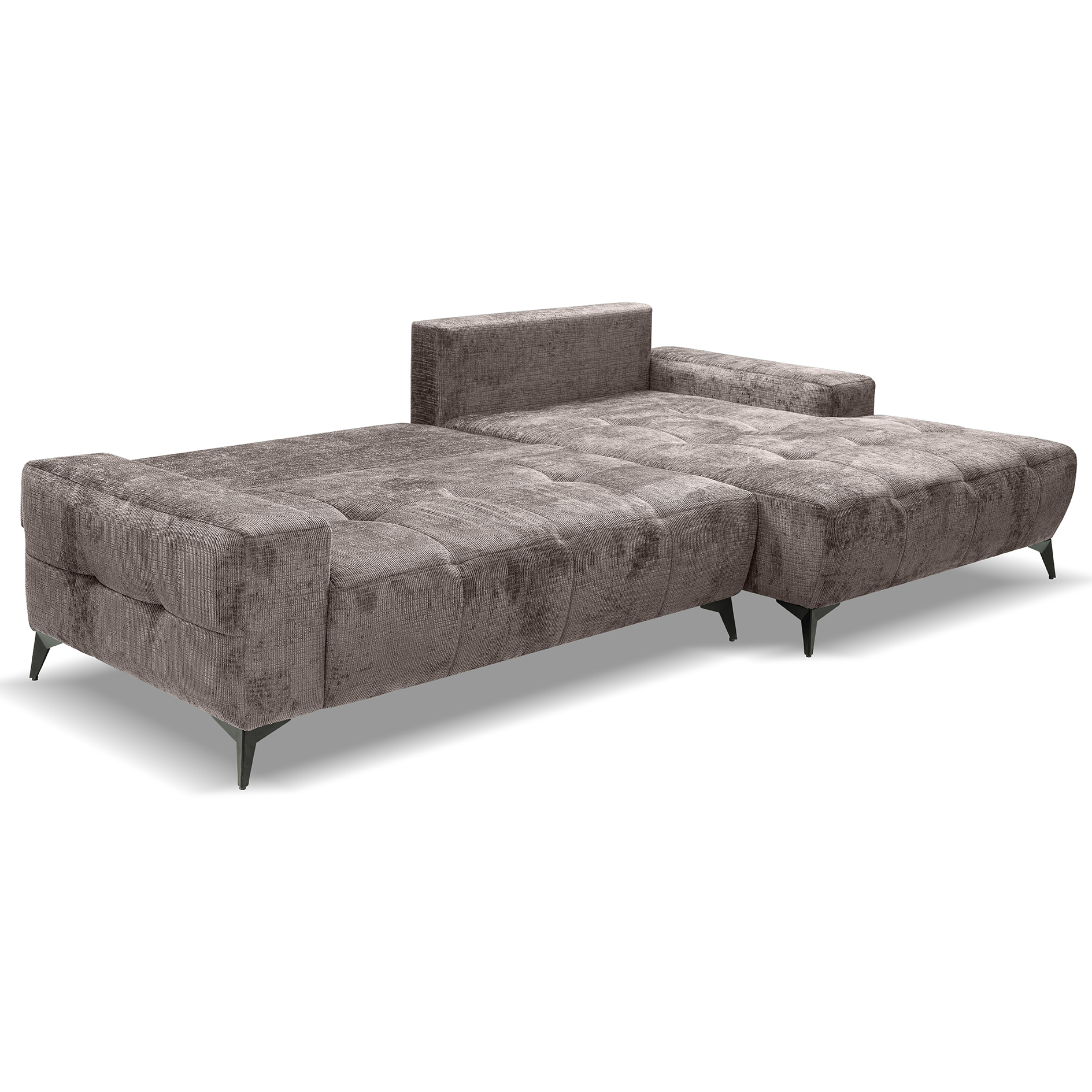 Ecksofa - stone - Liegefunktion - Staukasten - Longchair rechts