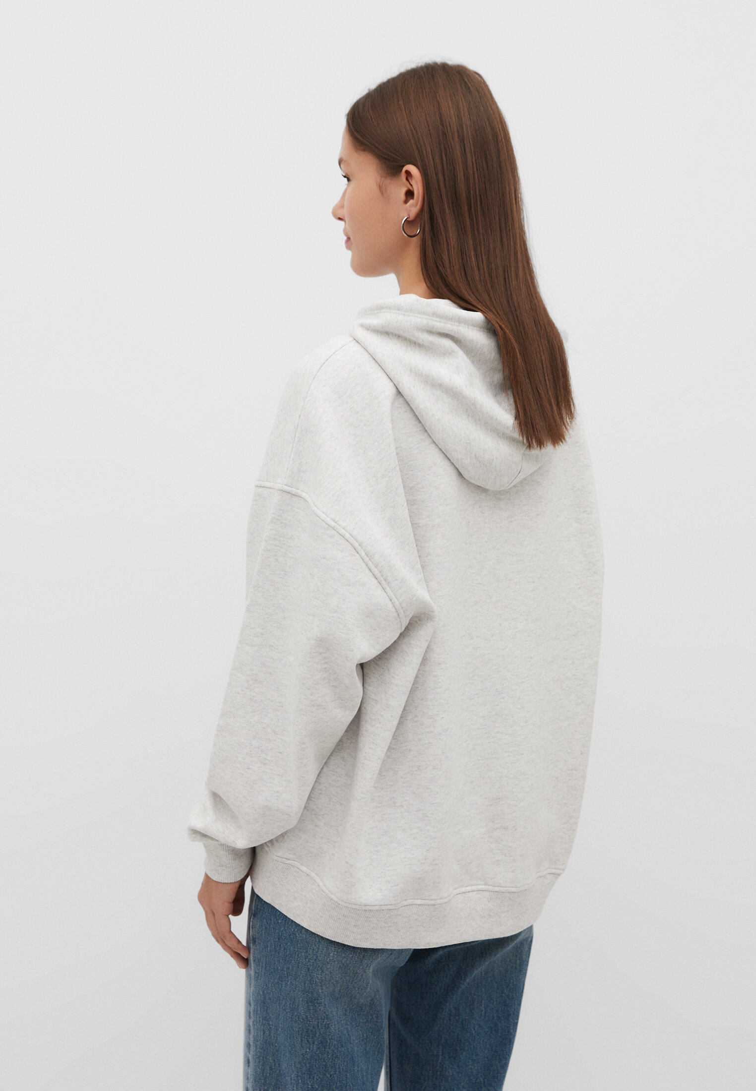 Moletom oversized com detalhe de patch