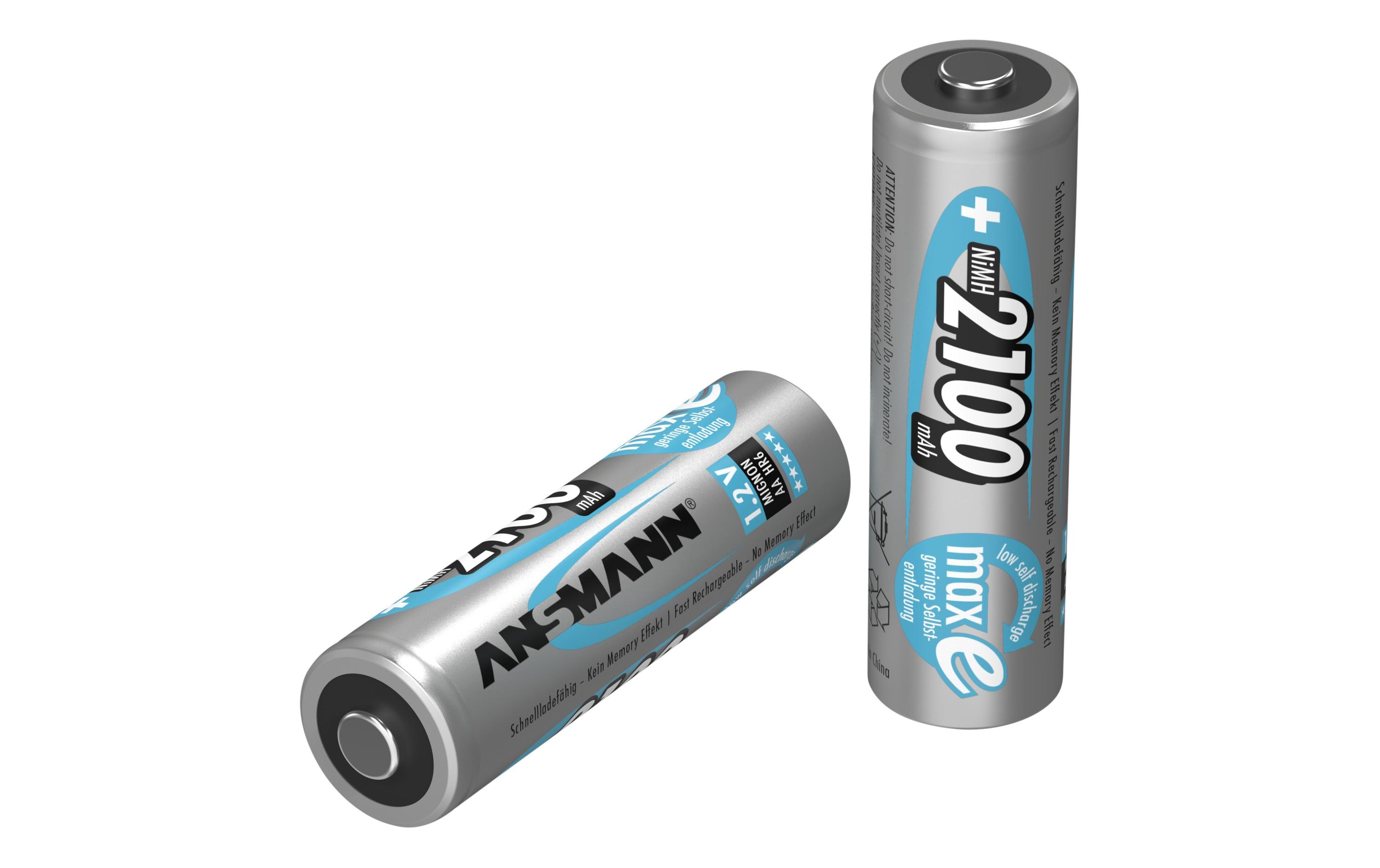 Akku Typ 2100 NiMH AA 2100 mAh, 2 StückAA-Akkus im 2er-Blister