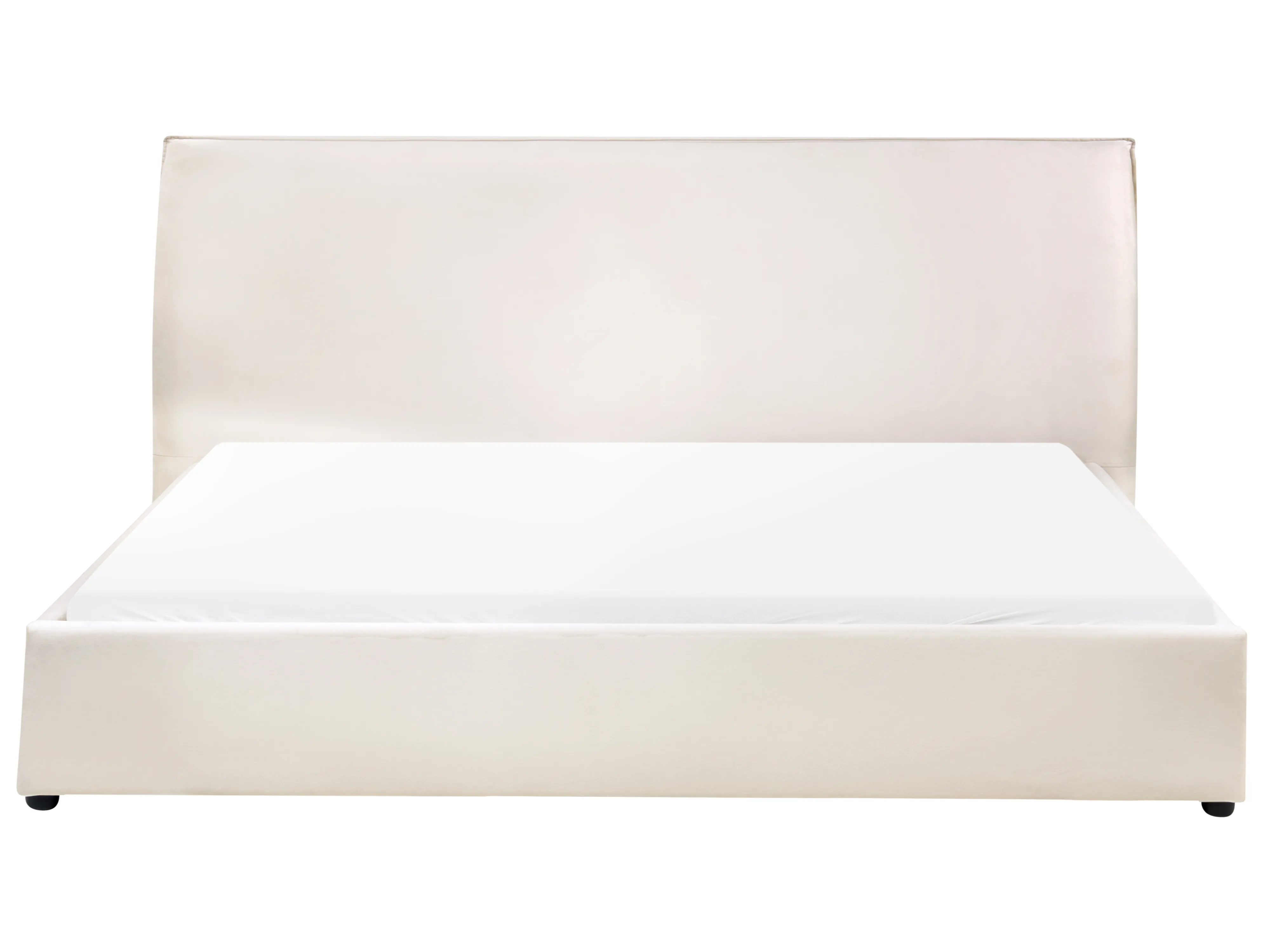 Waterbed Fluweel LAVAUR 180 x 200 cm Gebroken wit