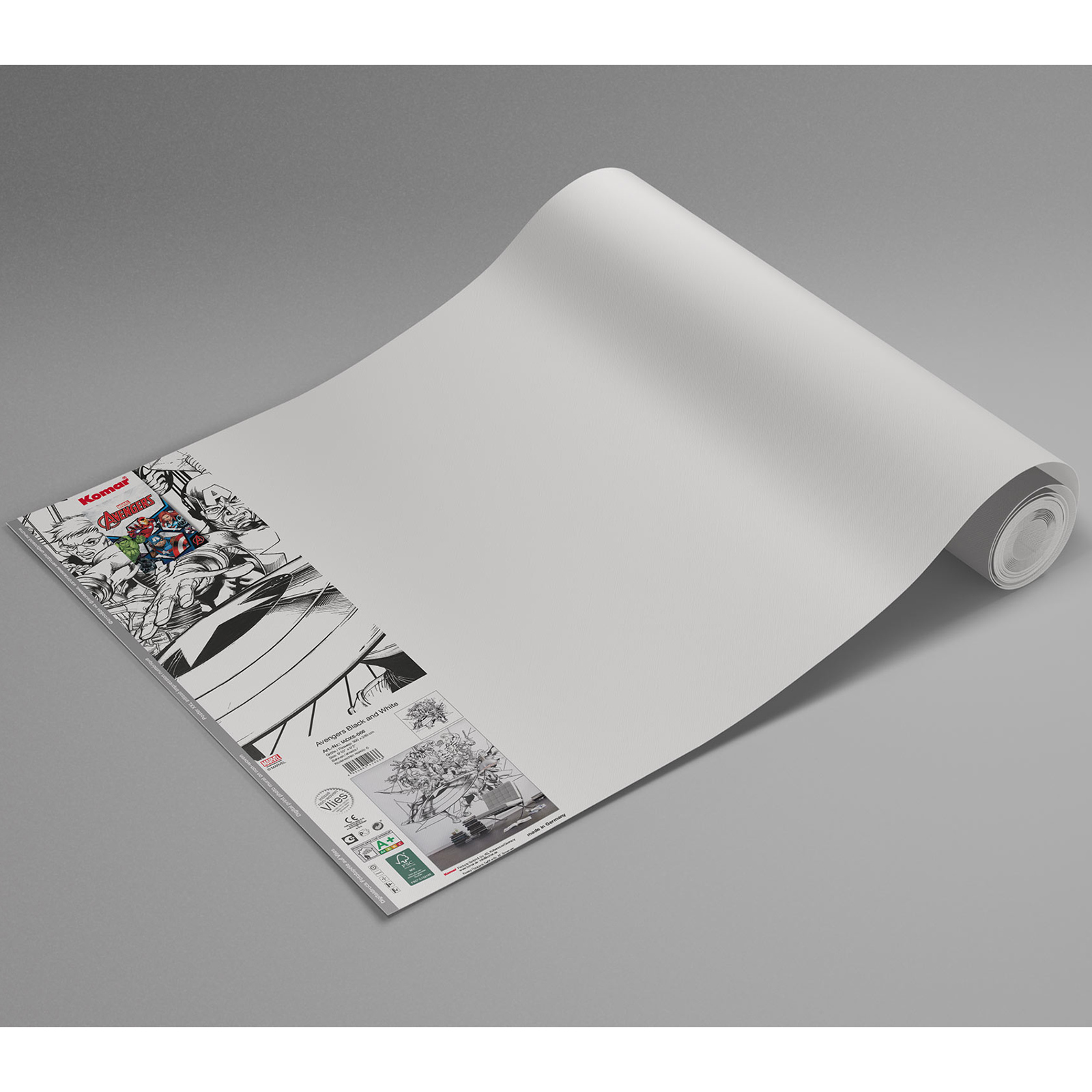 Vlies-Fototapete AVENGERS BLACK AND WHITE - 300x280 cm