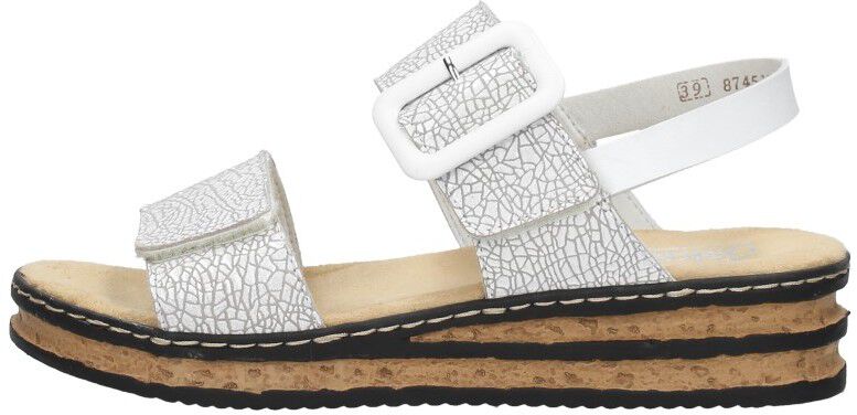 Rieker Sandalen Plat wit