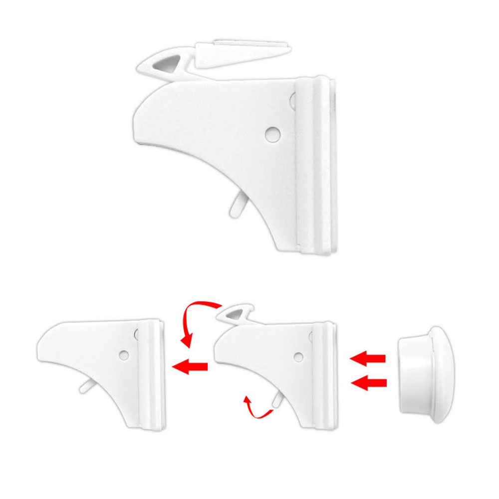 (4er Set) Universal Baby Magnet Schloss Kindersicherung Schrank Türe Schubladen Schutzvorrichtung (zum Kleben)