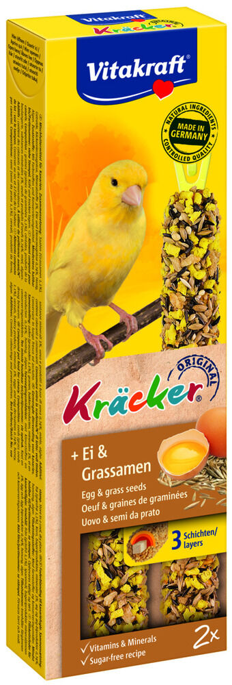 Vitakraft Eikracker 2 in 1 Kanarie - 2 Stuks - Ei - Snacks