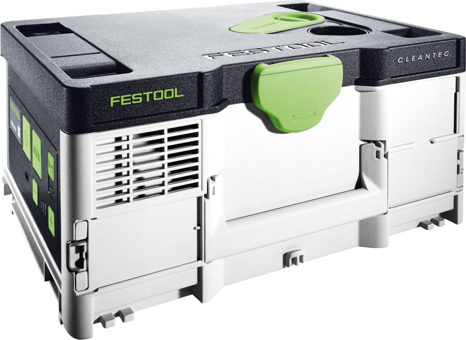 Festool Akku-Absaugmobil CTMC SYS I-Basic CLEANTEC (mit Hauptfilter, Filtersack montiert, Saugschlauch mit Winkeldrehausgleich saugerseitig, Polsterdüse, Fugendüse, Tragegurt, Sauger-Fernbedienung)