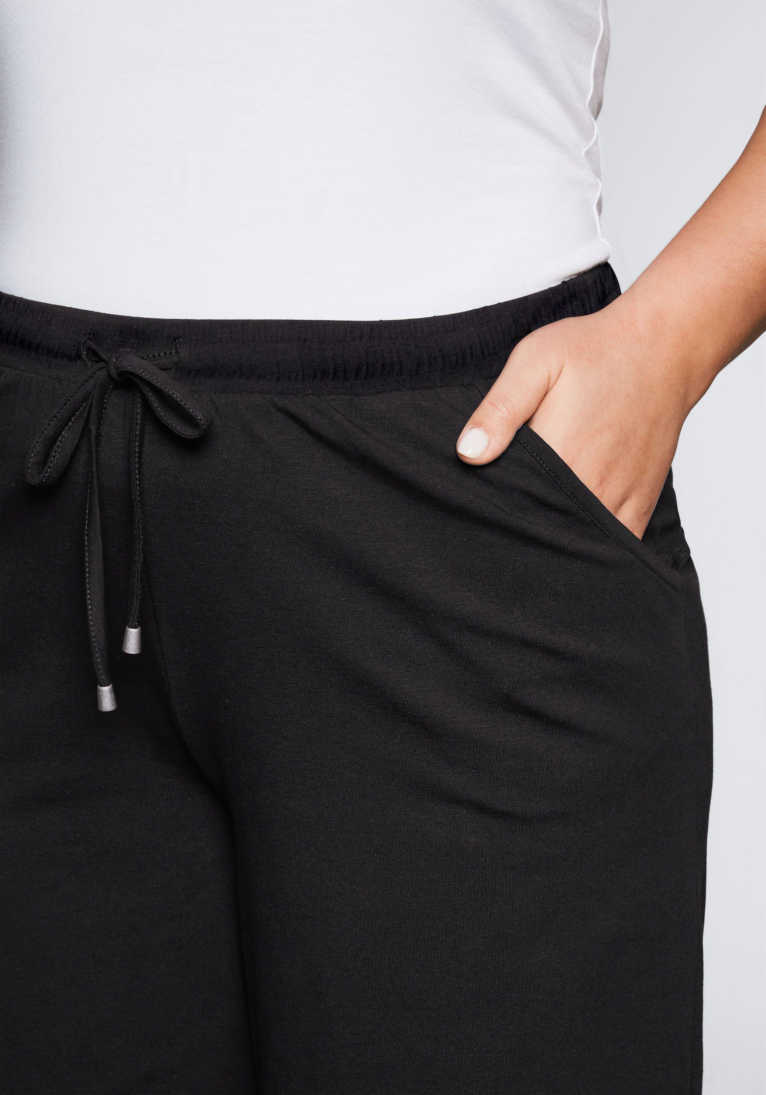 Jersey-Bermudas mit Schlupfbund und Tunnelzug