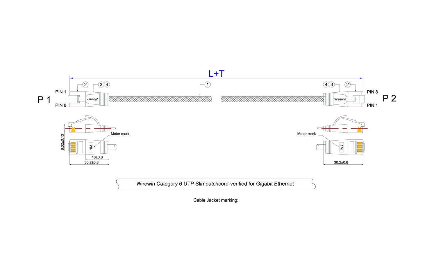 Slimpatchkabel RJ-45 - RJ-45, Cat 6, UTP, 1 m, RotRobustes, geschirmtes Twisted-Pair-Kabel (STP) mit Klinkenschutz