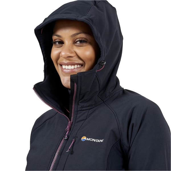 Softshell randonnée MONTANE W KRYPTON HOODIE BLACK BLACK