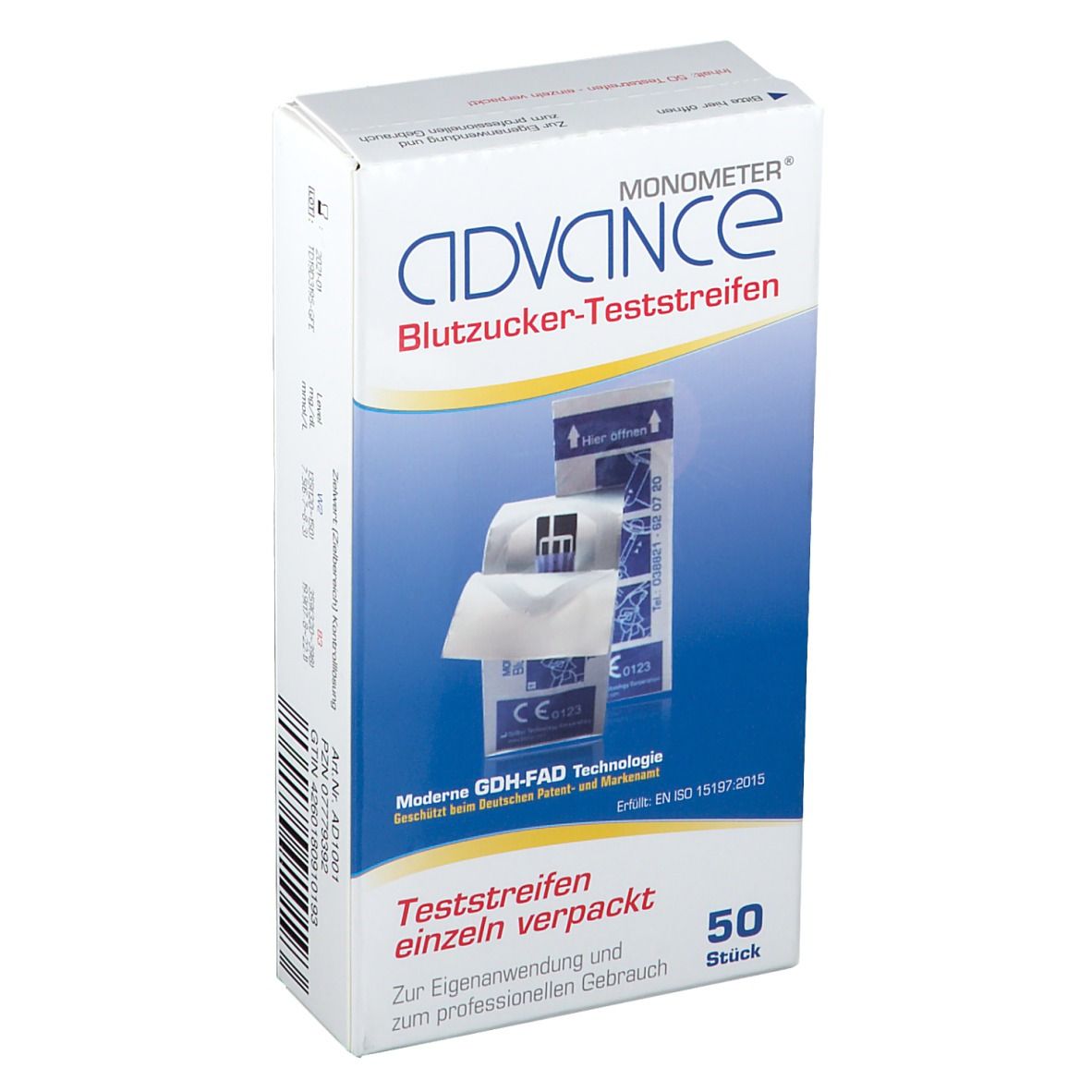 Advance Monometer® Blutzucker-Teststreifen GDH single