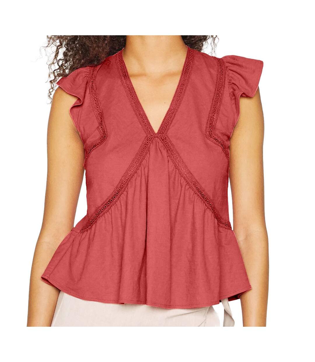 Top Rose foncé Femme Morgan Dera