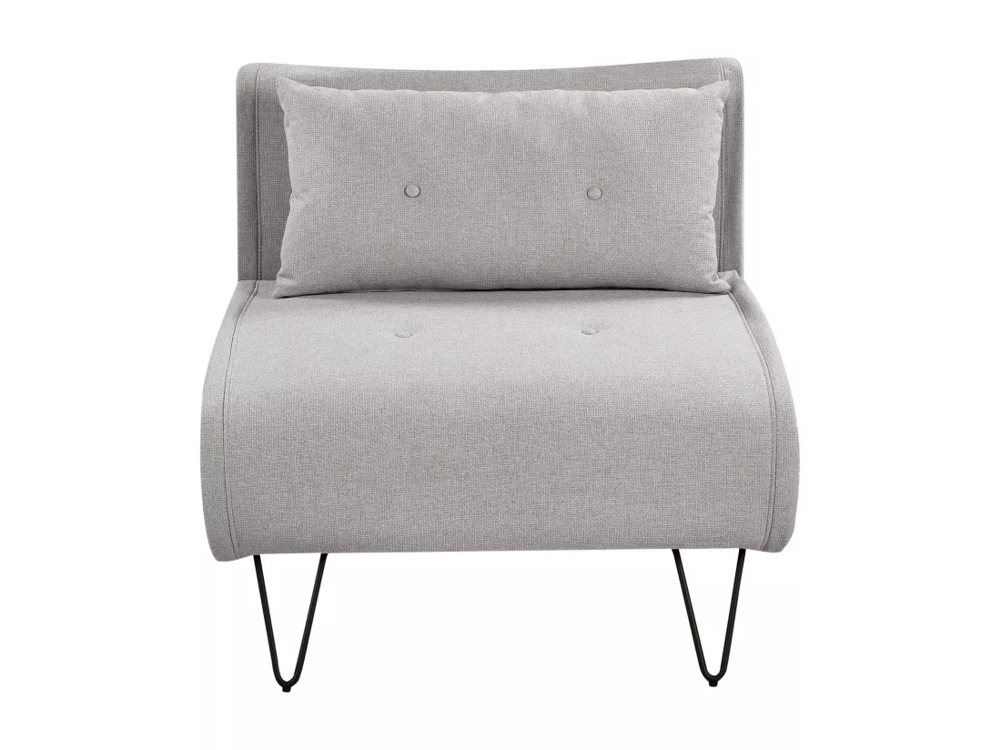 Canapé convertible 1 place en tissu gris clair VESTFOLD