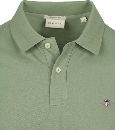 Gant Shield Piqué Poloshirt Groen 2210-362 kopen