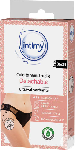 Intimy Care Culotte Menstruelle Détachable Taille 36/38 1 Unité + 1 Pochon