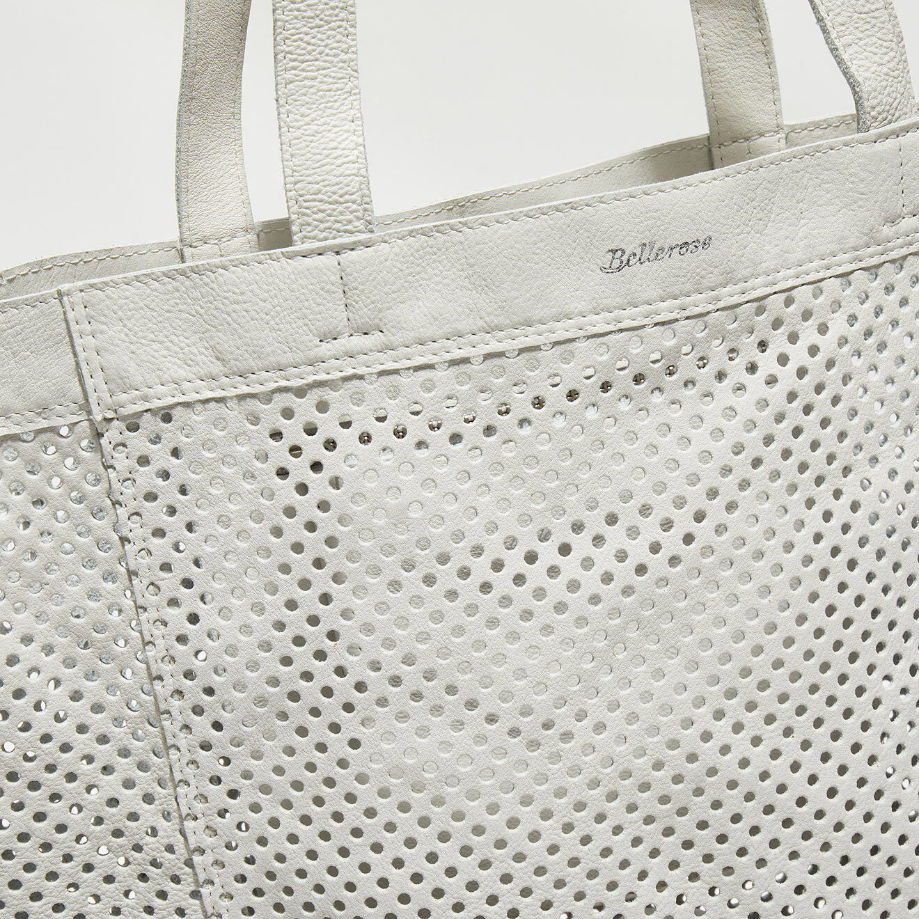 Bellerose Sac en Cuir ajouré Niryho blanc - 30x40x15 cm