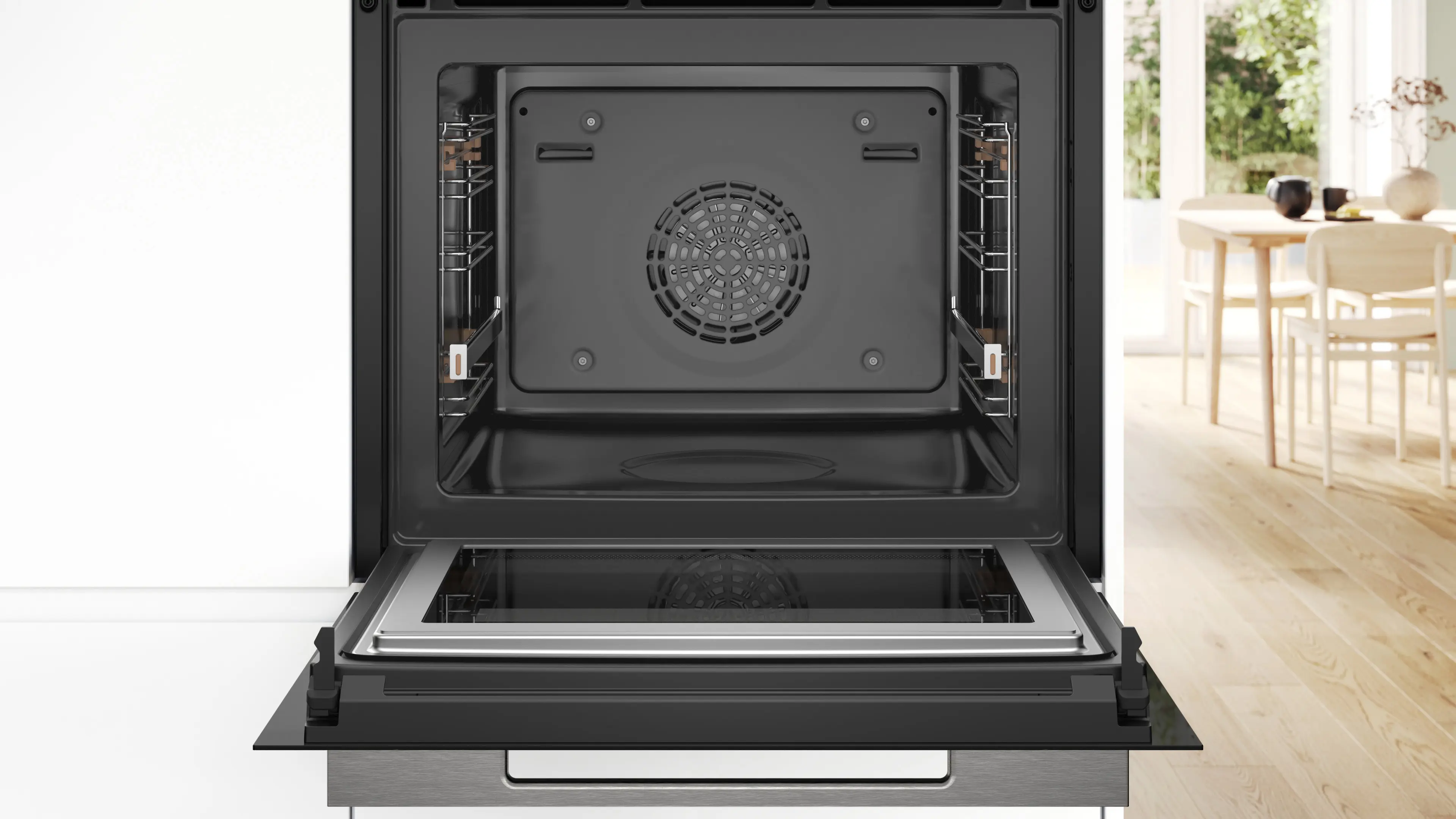 Serie 8 Bakoven met magnetron 60 x 60 cm Zwart