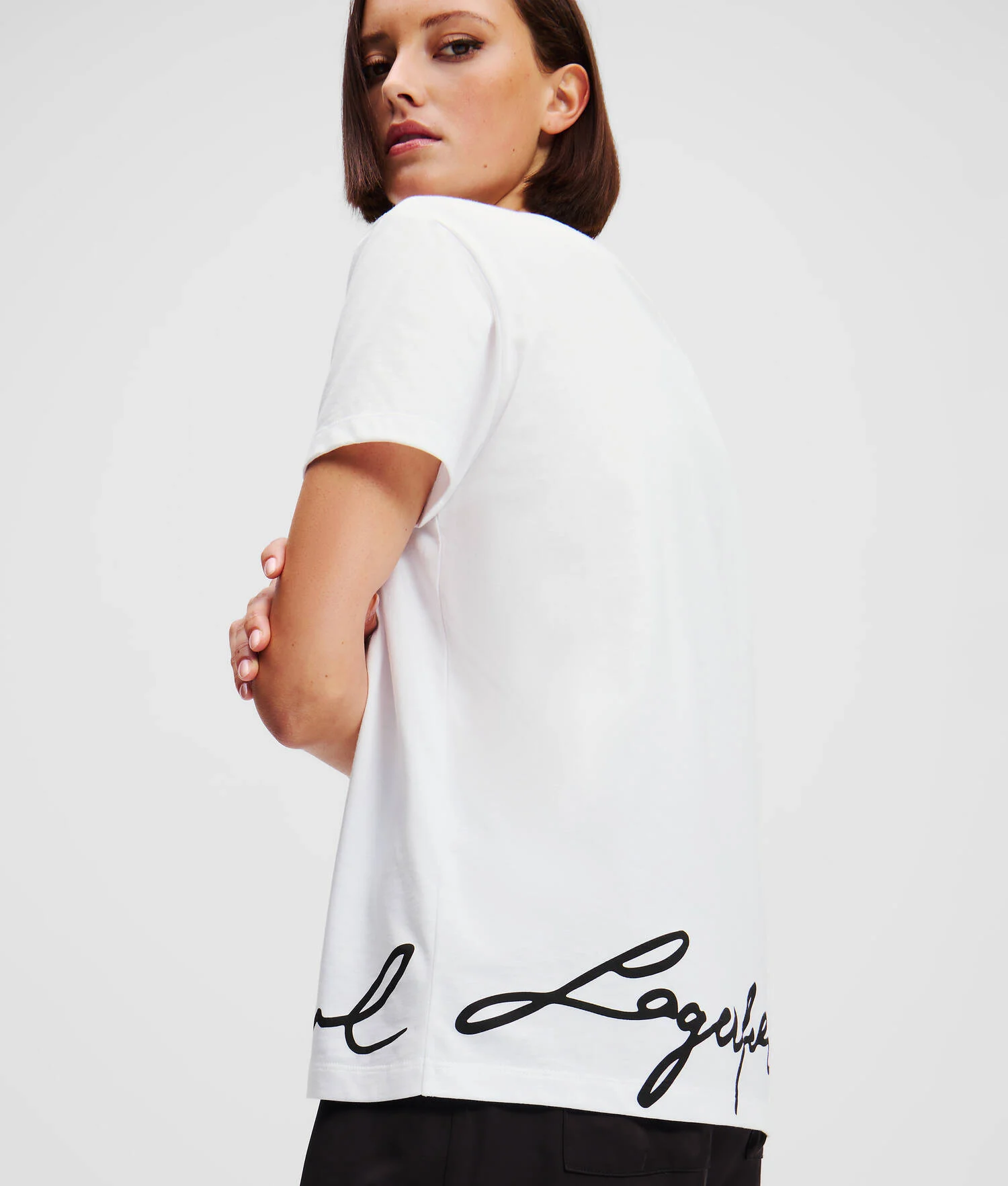T-SHIRT À OURLET KARL SIGNATURE