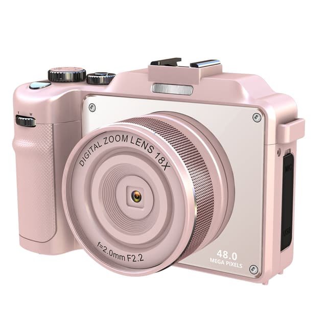 Digitalkamera 4K/48MP/18X digital zoom/stabilisering/autofokus/dobbeltkamera Hvid