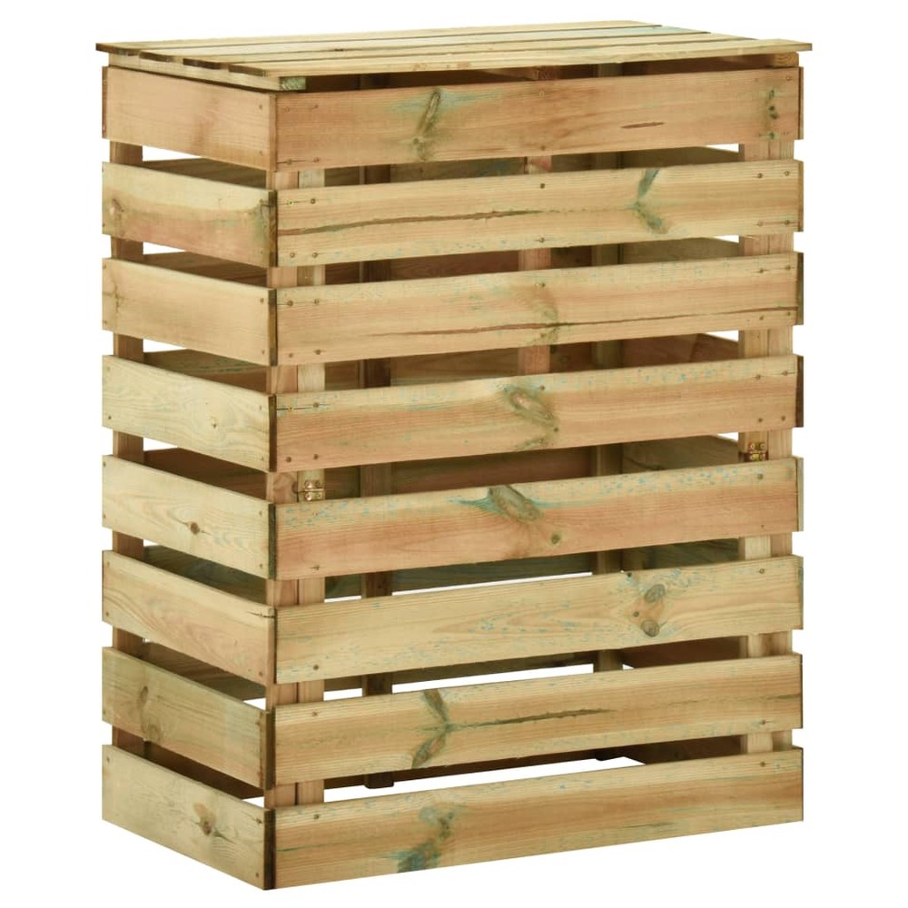 Composteur de jardin à lattes 4 pcs 80x50x100 cm pin imprégné