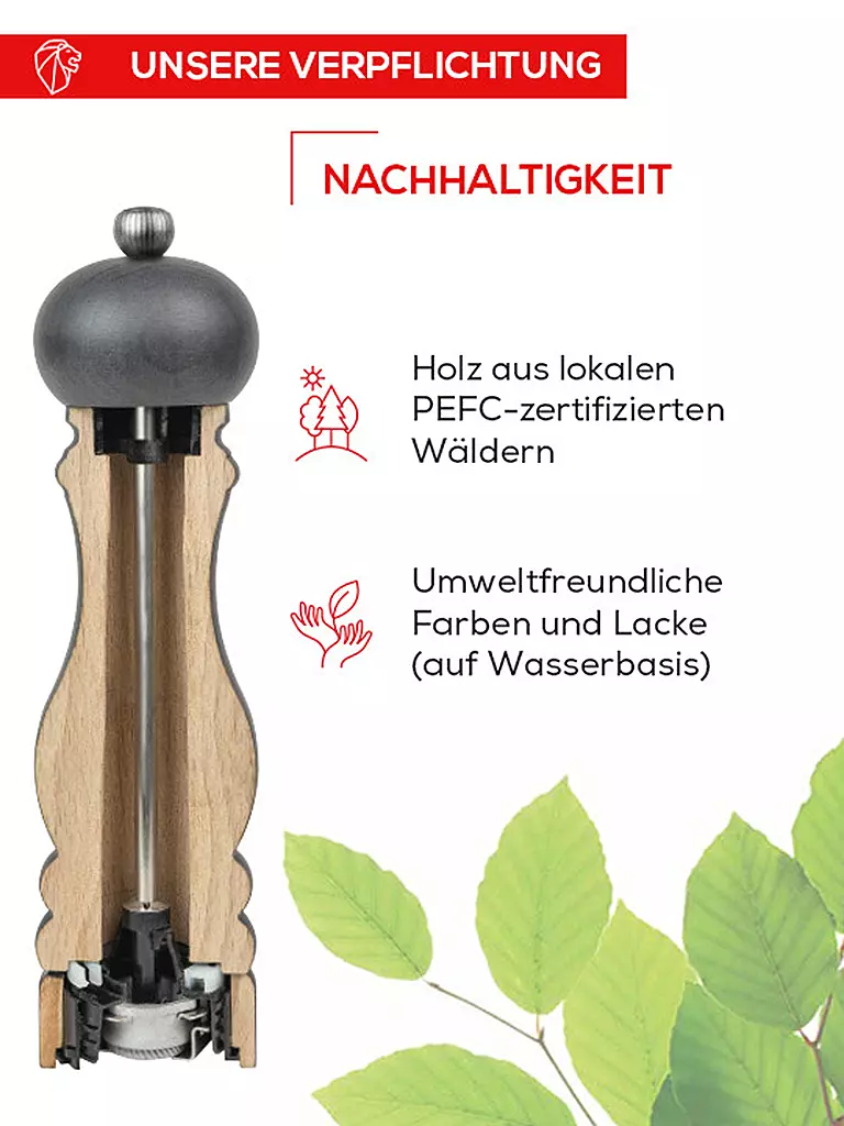 PEUGEOT Pfeffer- und Salzmühle Set TAHITI LUFT 2-tlg. 15cm Buche / Hell- und Dunkelblau blau