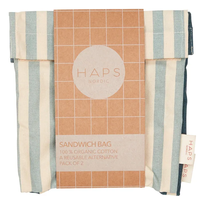 Haps Nordic Sac à sandwich - Pack de 2 | Bleu pétrole