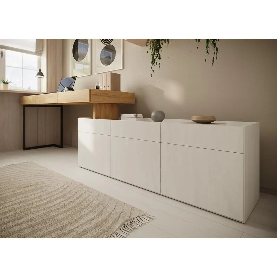 Meubella - Bureau Floren - Eiken - 3 lades
