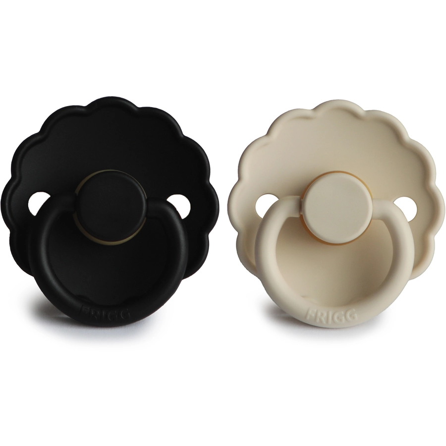 FRIGG Schnuller Daisy CreamJet black 6-18 Monate