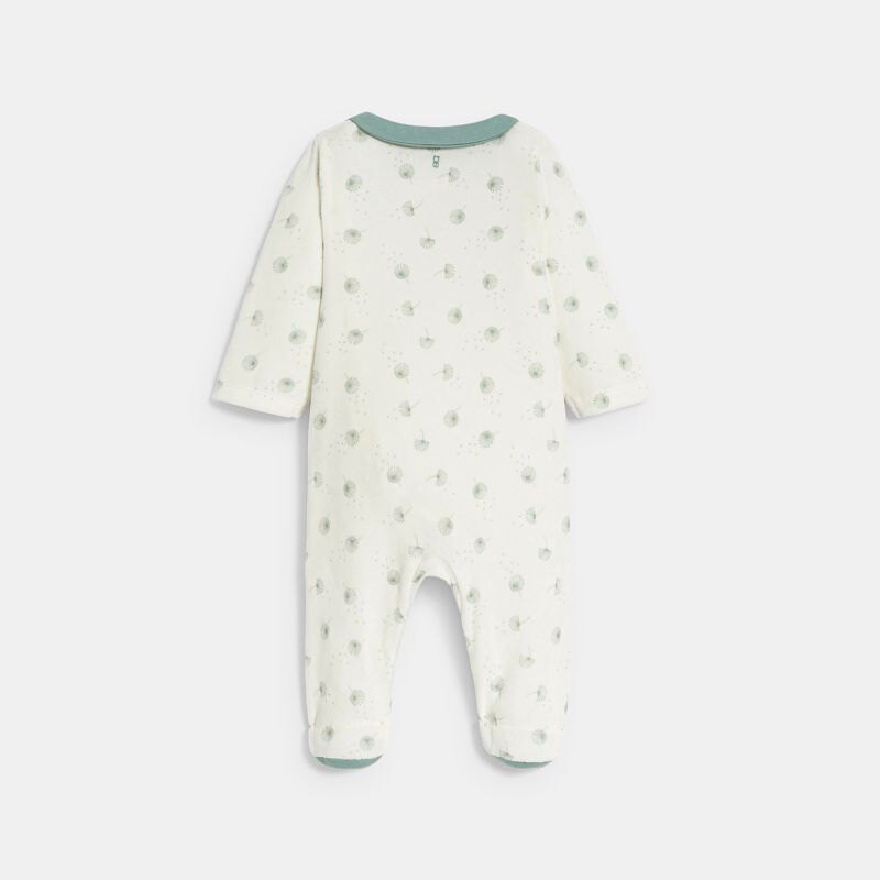 Dors-bien velours pissenlit vert bébé fille Vert