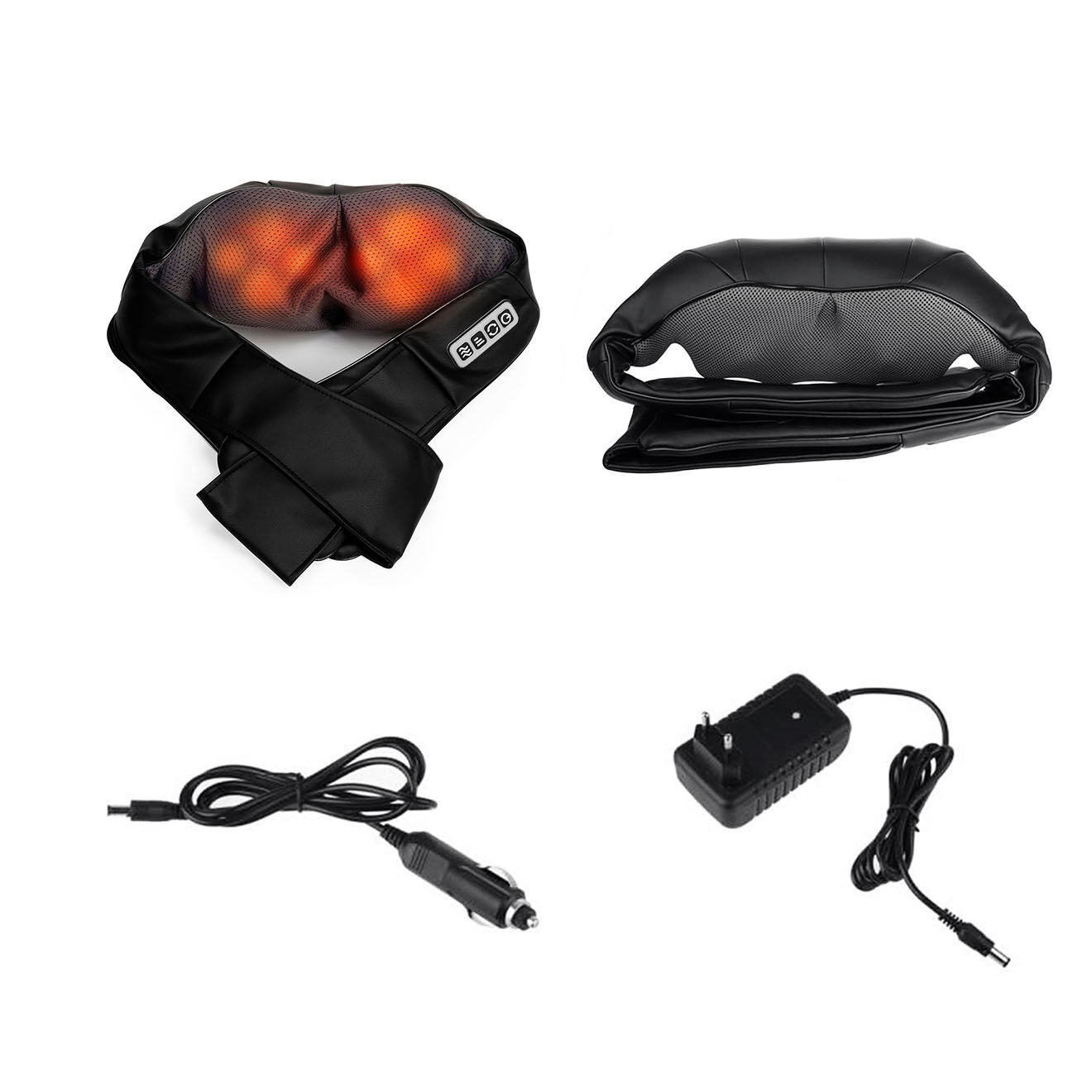 Yoghi Coussin de Massage Shiatsu noir  - 54.5x33.5x39 cm