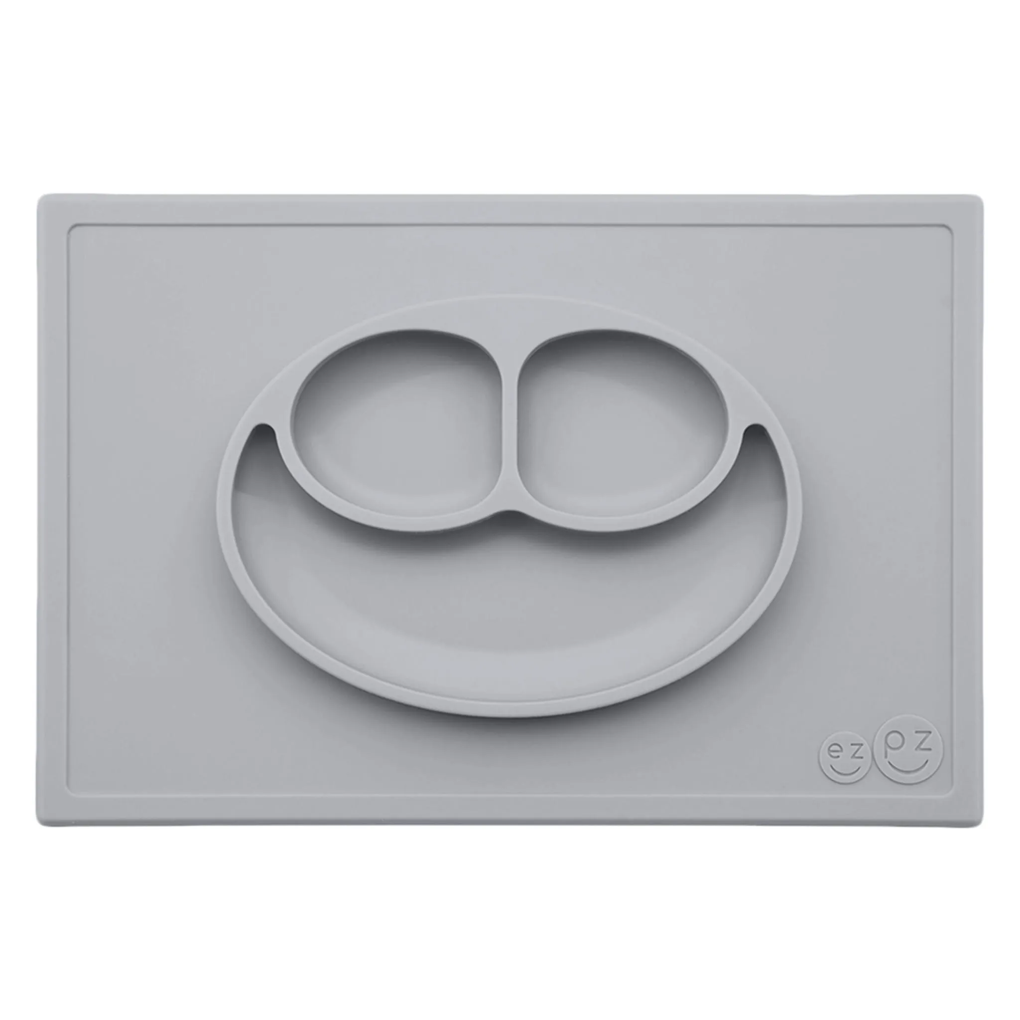 EZ PZ Fun Napperon Assiette Antidérapant Happy Mat - Gris