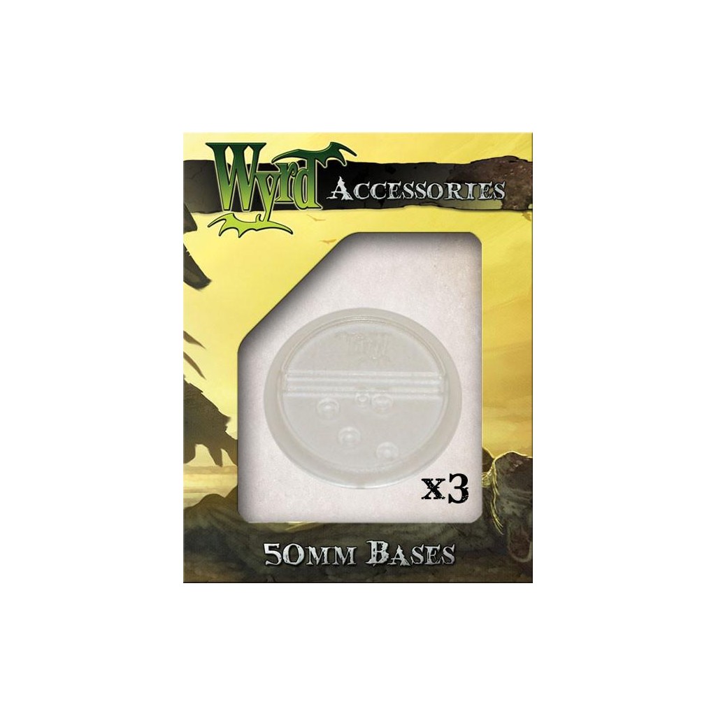 Wyrdscape Bases - 3x Clear Bases 50mm