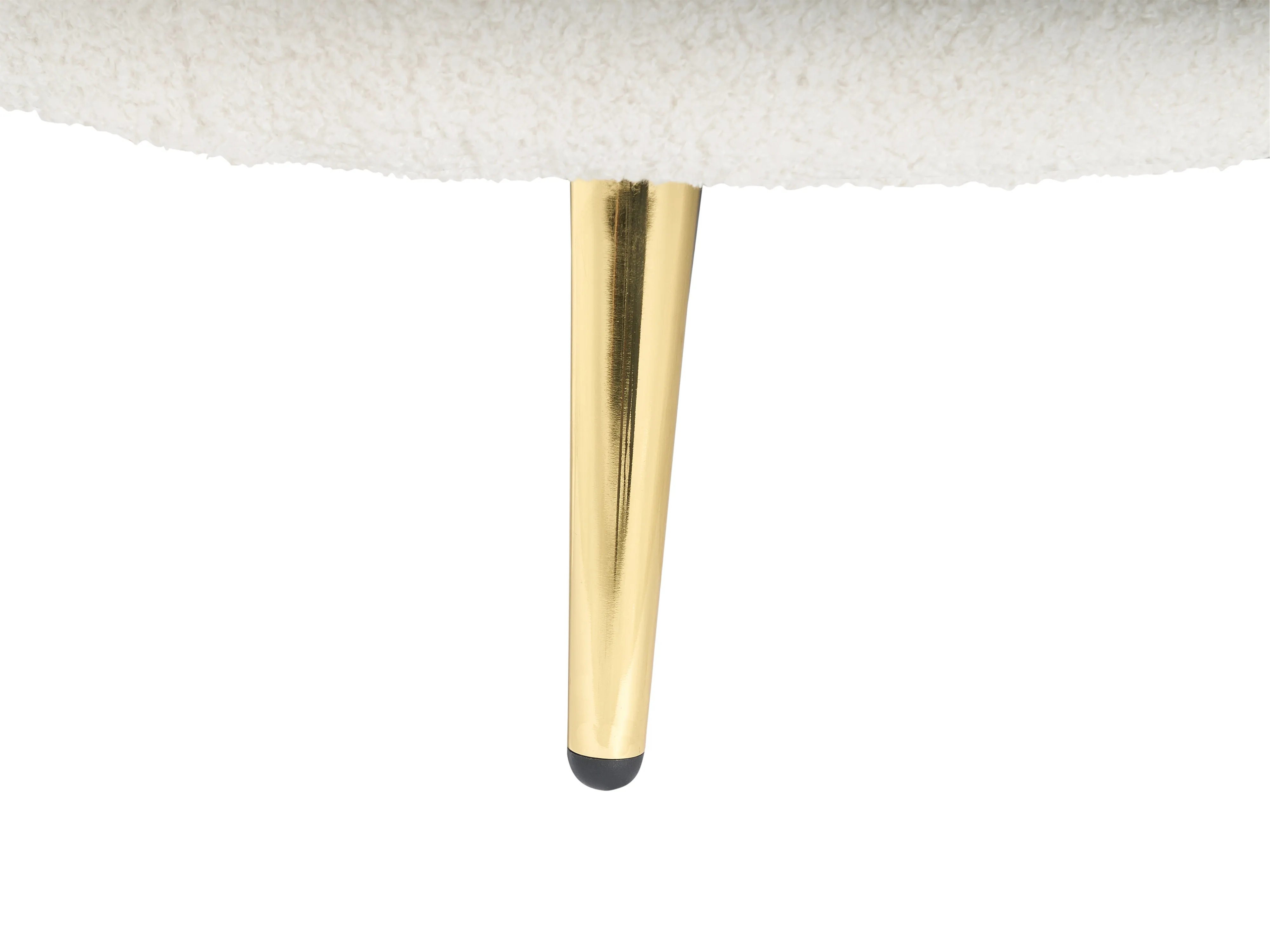 Linkszijdige chaise longue VALREAS Bouclé Gebroken wit