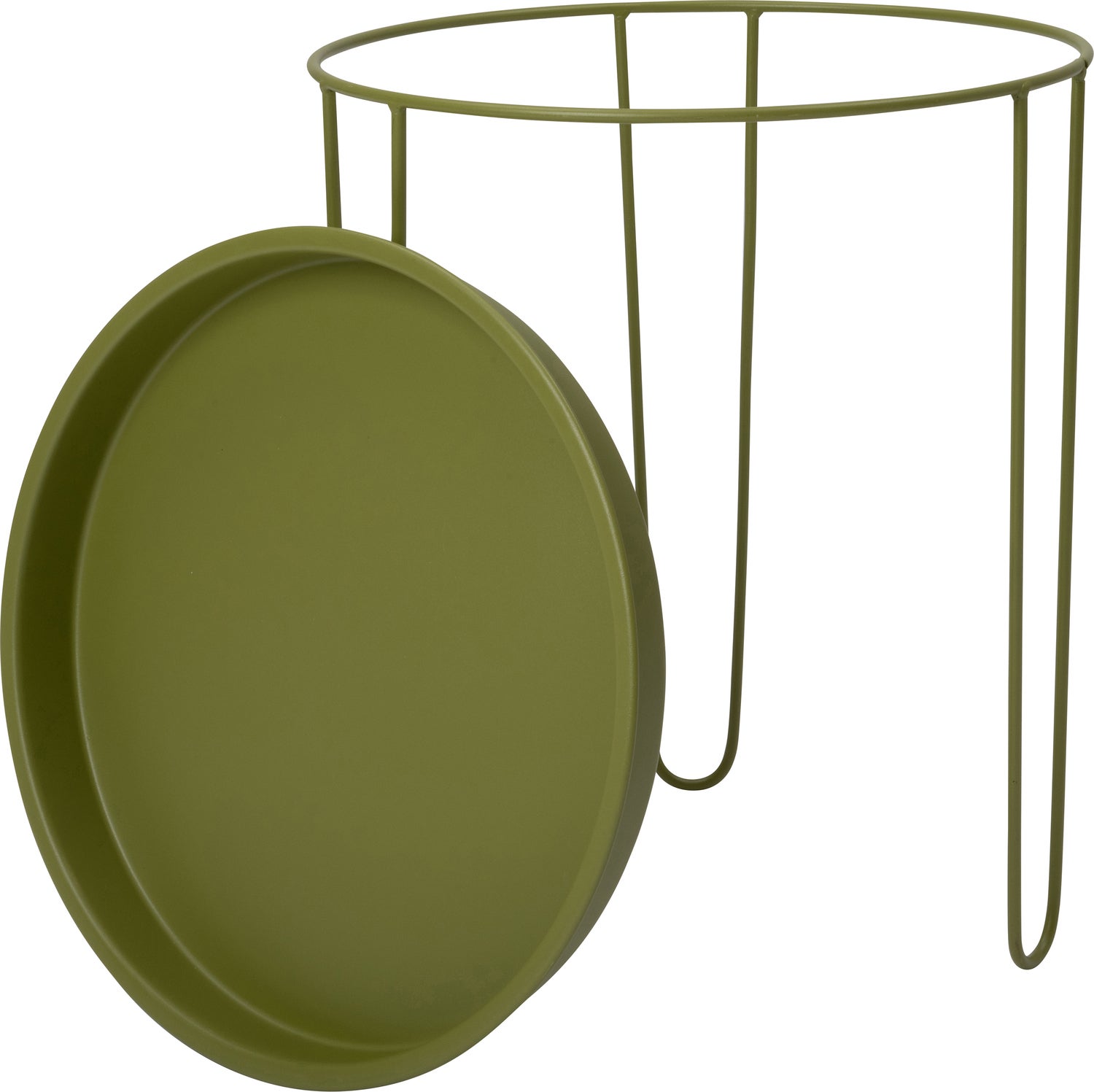 Intratuin Tray bijzettafel groen D 32,5 H 34,5 cm