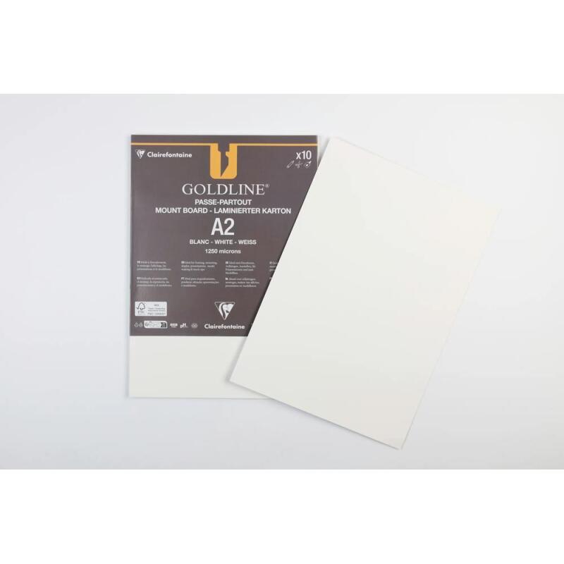 Goldline contrecollé pour passe-partout paquet 10F A2 1,25mm - Blanc