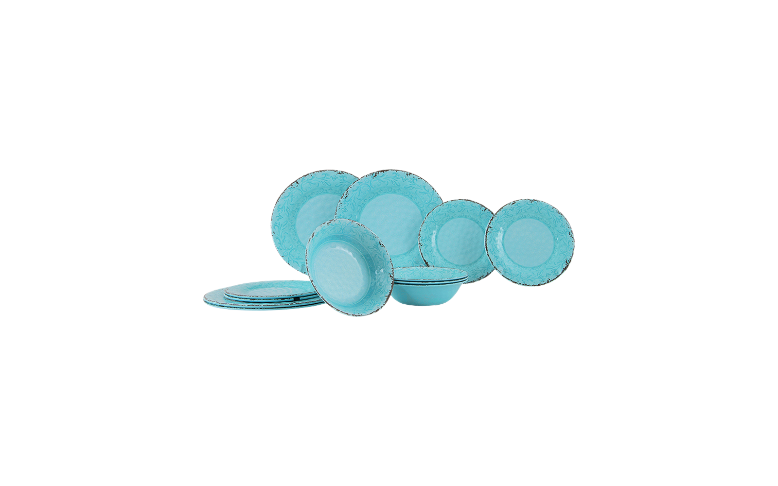 Gimex Vivid Line Geschirr 12 tlg Blau