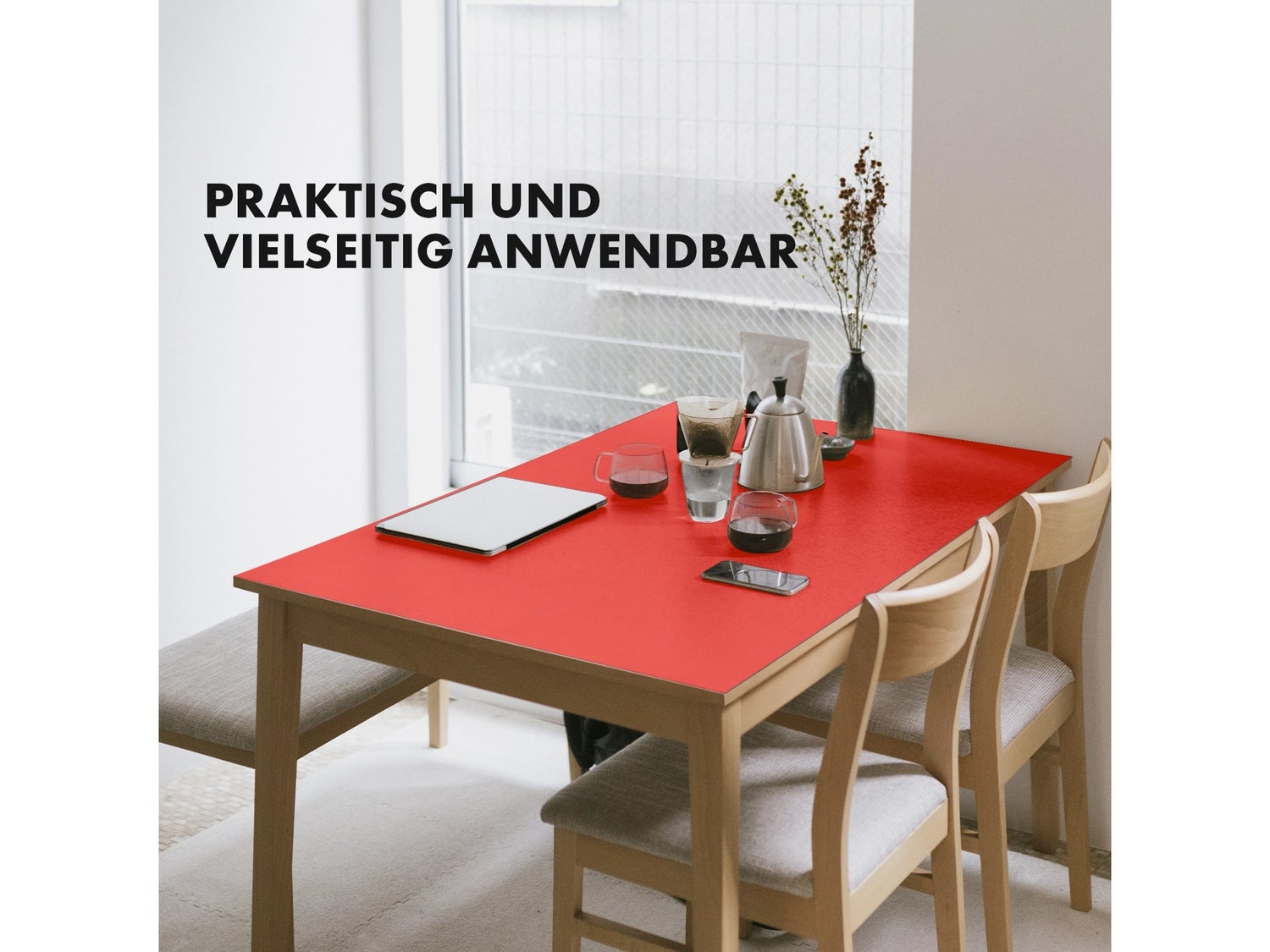 KARAT Tafelkleed Empire met Afgeschuinde Rand Rood 80 x 55 cm