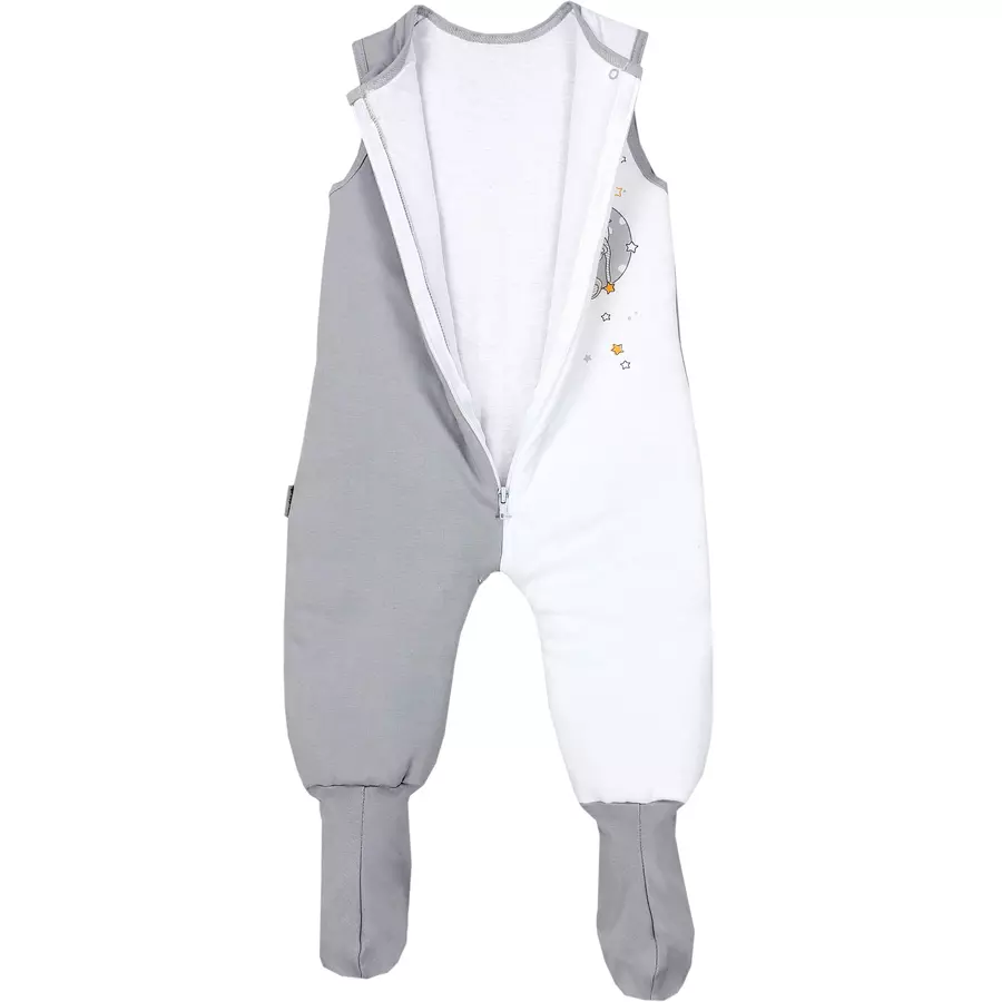 TupTam Baby Winter Schlafsack mit Beinen und Füßen grauweiß