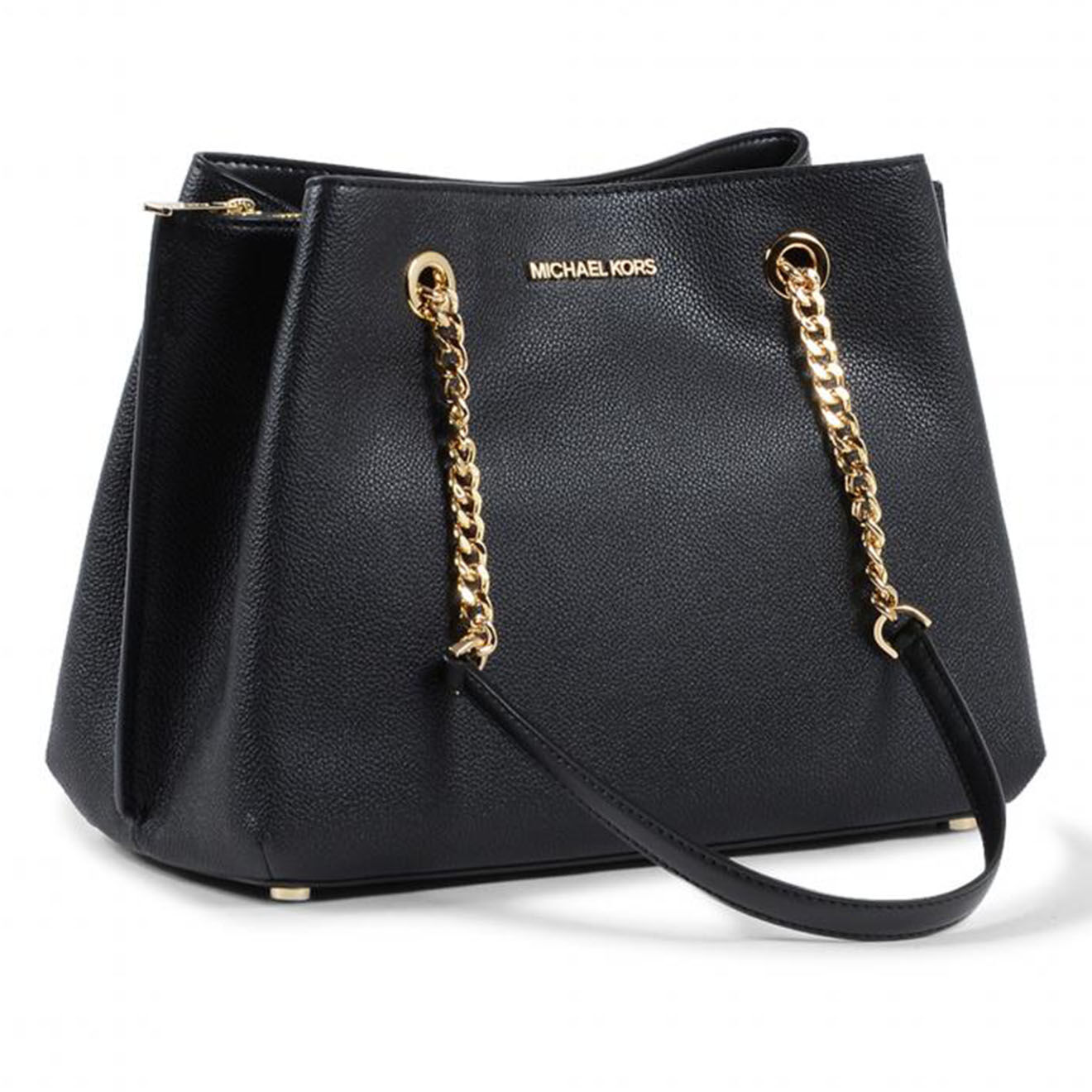 Michael Kors Sac porté épaule en Cuir large Teagen  noir - 30x14x21 cm