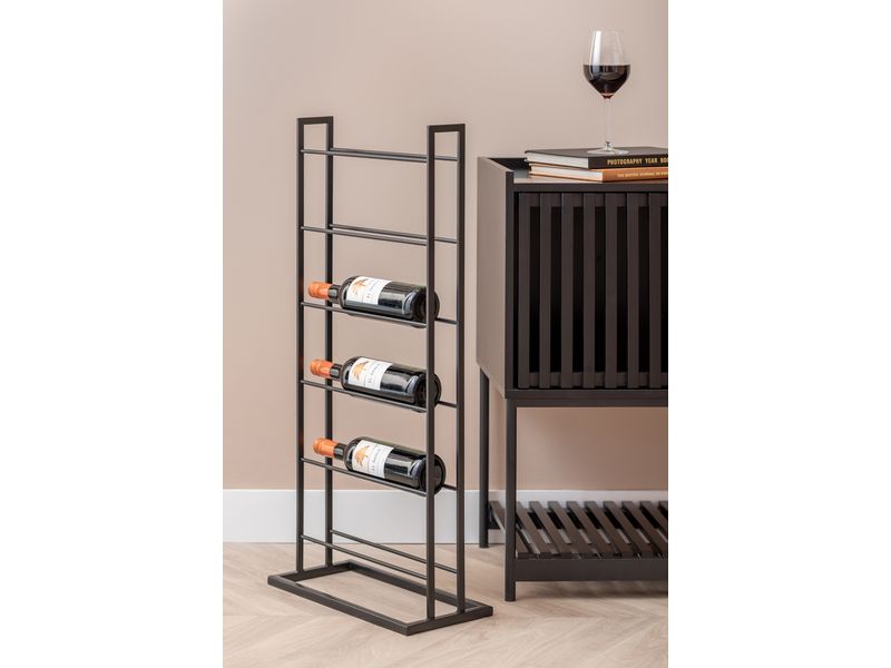 present time Weinregal Single Floor 84.5 x 20 cm, Schwarz Weinflaschenhalter