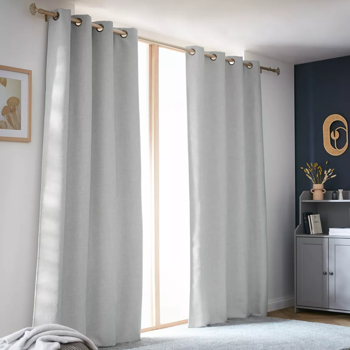 Rideau obscurcissant thermique (140 x 280 cm) Alba Gris