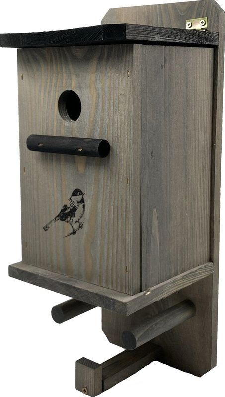 Garden Spirit - Nestkast - Met Pindakaaspothouder - Hout - 17x15x40 cm